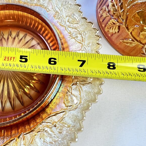 Indiana Glass Amber Vintage Carnival Butter Cheese Dish Mid Century 7 1/2” - Picture 6 of 8